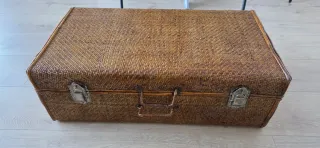 Maleta de mimbre y metal BECARA