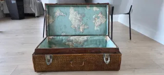 Maleta de mimbre y metal BECARA