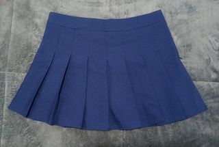 Falda de tablas azul