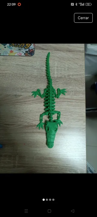 Esqueleto Cocodrilo Flexi Verde