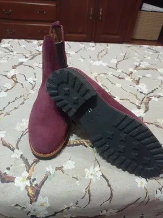 Botines Chelsea Ante Granate Talla 37