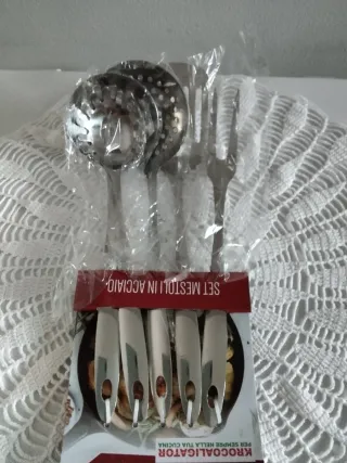 Set Utensili Cucina Acciaio Inox