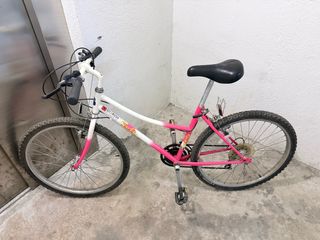 Bicicleta Montaña Niña/Mujer Rosa y Blanca