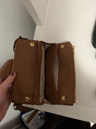 Bolso Michael Kors Marrón y Dorado de piel