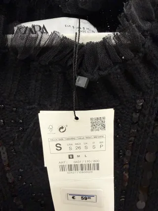 Jersey Zara lentejuelas S