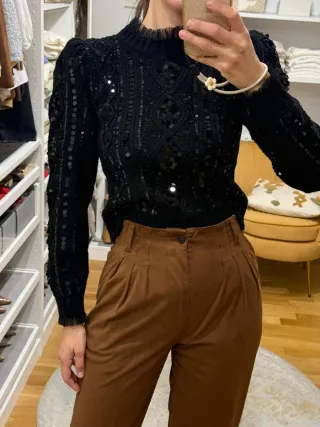 Jersey Zara lentejuelas S