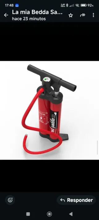 Inflador SUP y Kite Rojo