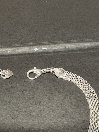 Bracciale maglia intrecciata argento