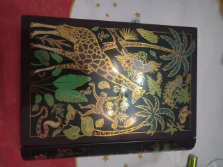 Caja metálica decorada animales selva