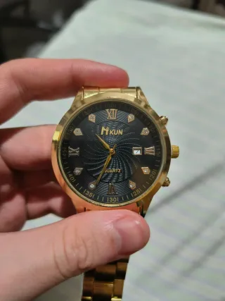 Reloj de pulsera MKUN Dorado Negro
