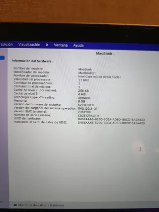 MacBook 12” Retina m3, 8GB RAM, 256GB SSD