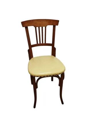Silla antigua madera y cuero