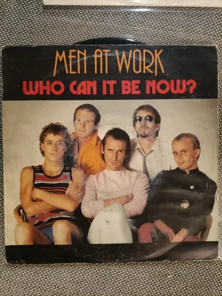 Men At Work lote 4 singles vinilo