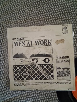 Men At Work lote 2 singles vinilo