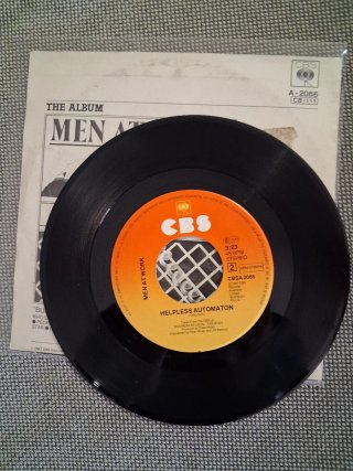 Men At Work lote 2 singles vinilo