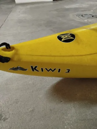 Dos Kayak amarillo con remo