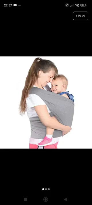 Fascia porta bebè LICTIN grigia