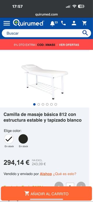 Camilla Blanca Fija, en perfectas condiciones.