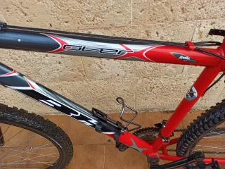 Bicicleta de montaña BH roja y gris