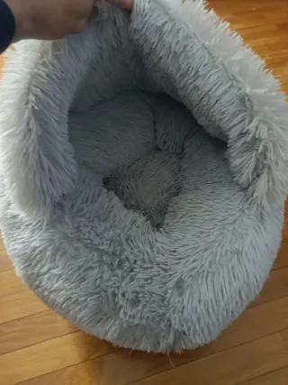 Cueva para gatos suave gris