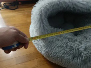 Cueva para gatos suave gris