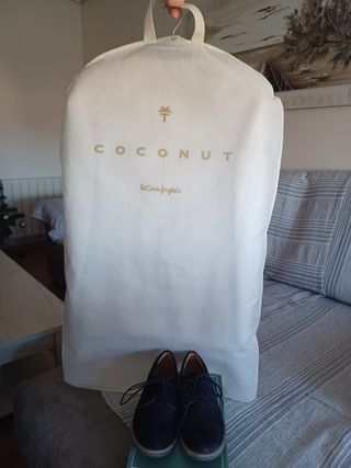 Traje Comunión Niño Beige y Azul Talla M