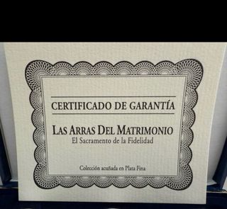 Arras de Matrimonio Plata Pura 999