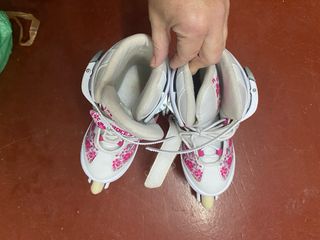 Roces patines linea niña rosa blanco