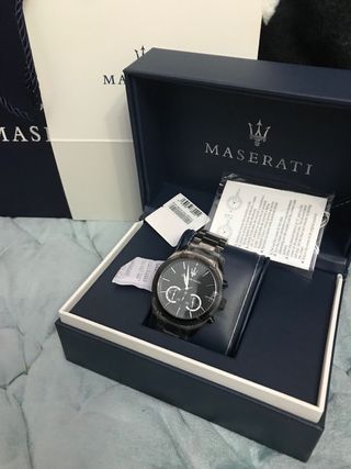 Reloj Maserati Hombre Negro y Plateado