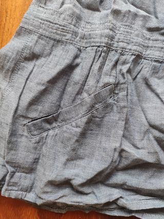 Top / túnica Promod t. 36 azul con desperfectos