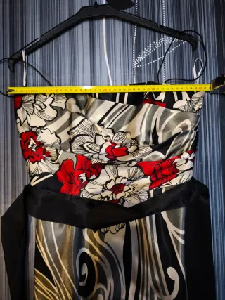 Vestido largo estampado forrado