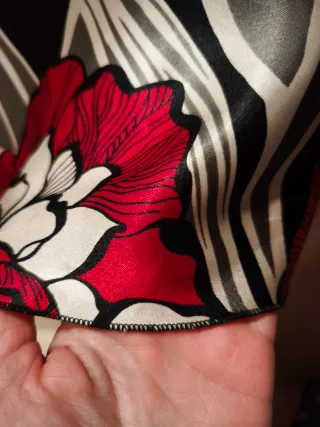 Vestido largo estampado forrado