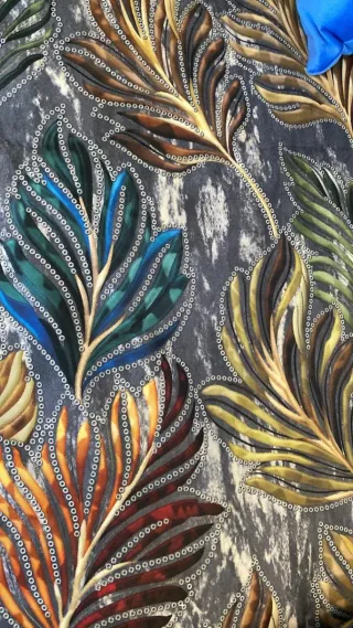 Fundas Salón Marroquí Azul y Multicolor