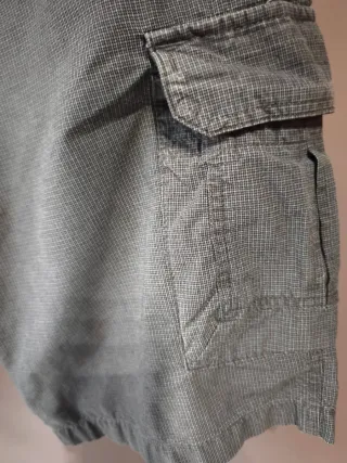 Bermuda Cargo Hombre Negro/Gris