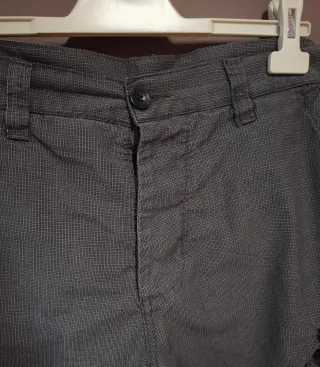 Bermuda Cargo Hombre Negro/Gris