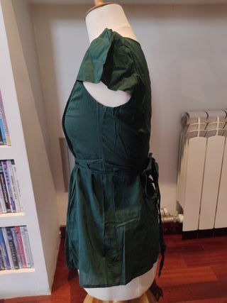 Top túnica verde oscuro Benetton / Sisley t. XS