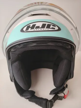 Casco HJC i40 Talla L Blanco/Celeste