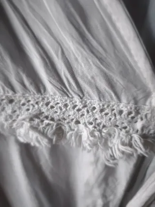 Camisa boho chic blanca manga larga