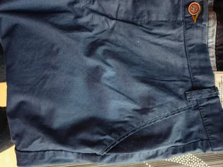 Bermudas tipo chino azul hombre