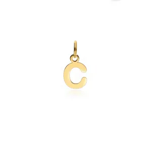 Colgante Letras Oro Amarillo 18 K