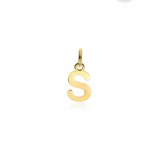 Colgante Letras Oro Amarillo 18 K