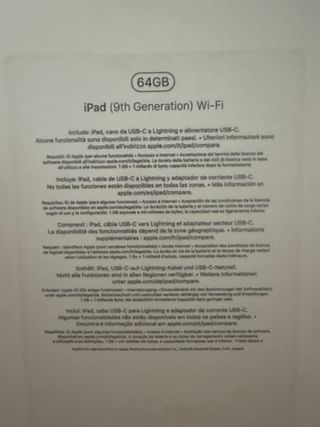 iPad 9ª Gen 64GB Argento