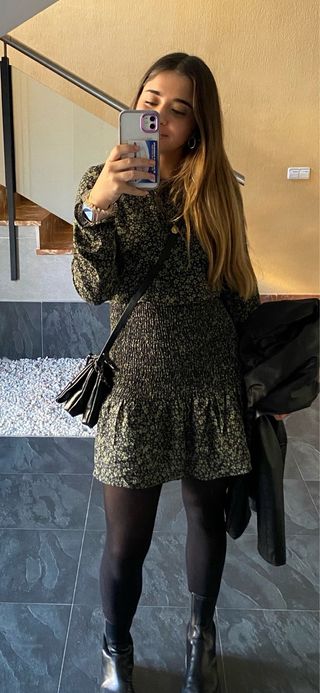 Vestido corto Mango Teen floral S