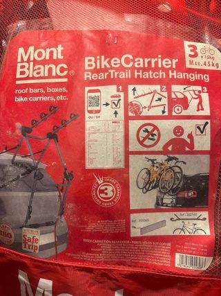 Portabici Mont Blanc 3x15kg Max 45kg
