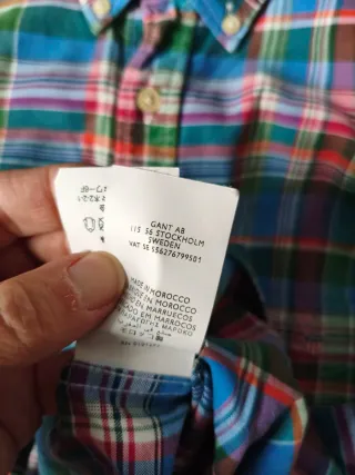 2 Camisas GANT Talla XXL Cuadros