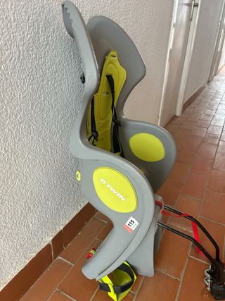 Silla Portabebés Bicicleta Gris/Amarillo