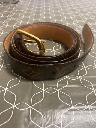 Cintura Louis Vuitton Marrone con Fibbia Dorata