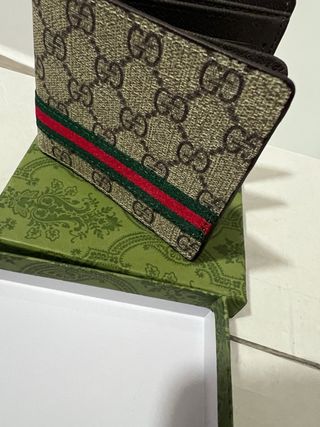 Portafogli Gucci Monogram con Striscia Verde e Rossa