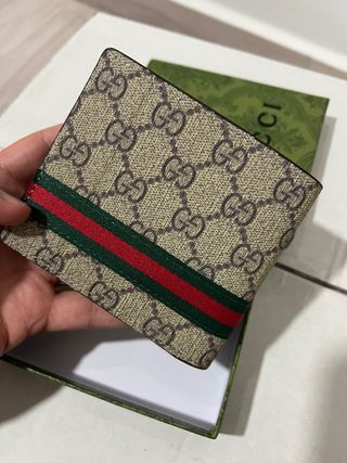 Portafogli Gucci Monogram con Striscia Verde e Rossa