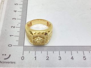 sello oro 18k con piedra con circonita